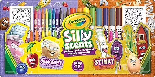 Crayola Silly Scents Set Creativo Profumato con Pennarelli, Matite e Pastelli