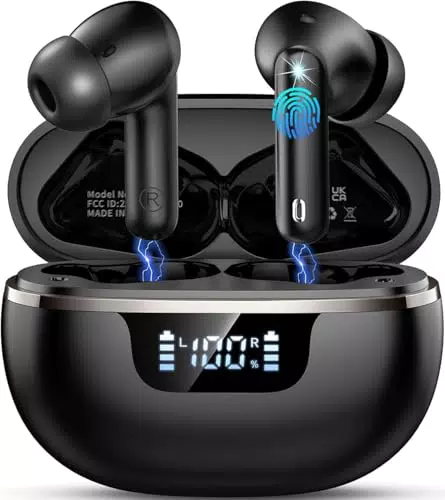 Auricolari Bluetooth 5.4 Stereo HiFi 2026 con Cancellazione Rumore e Impermeabili IP7