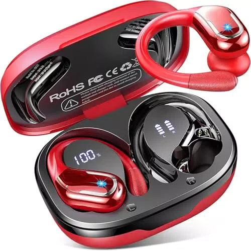 Cuffie Bluetooth Sport, 75 Ore Auricolari Bluetooth 5.4 con 4 ENC Mics
