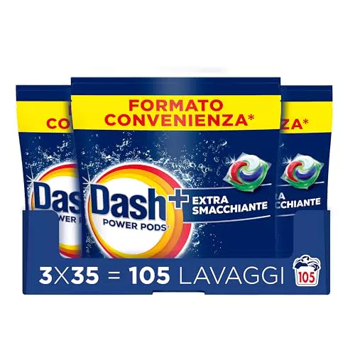 Dash Power Pods Detersivo Lavatrice Extra Smacchiante Rimozione Macchie Secche