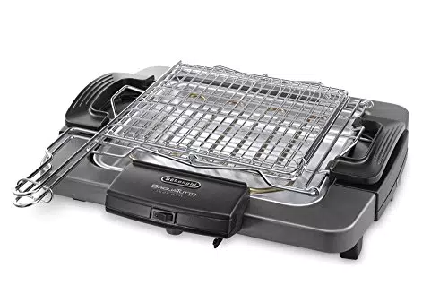 De'Longhi BQ60 Barbecue Elettrico con Doppia Griglia e Bistecchiera Facile da Pulire