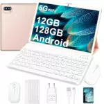Dghrti Tablet Android 12GB RAM 128GB ROM Espandibile 8000mAh Widevine L1 Mouse Custodia