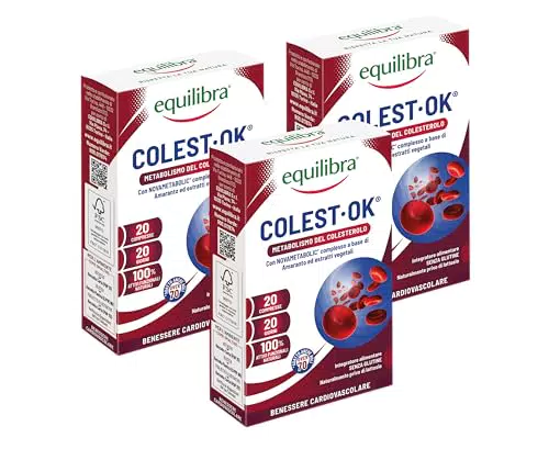 Equilibra Colest Ok Integratore Colesterolo con Amaranto Ulivo Mela Cotogna Adulti 70+