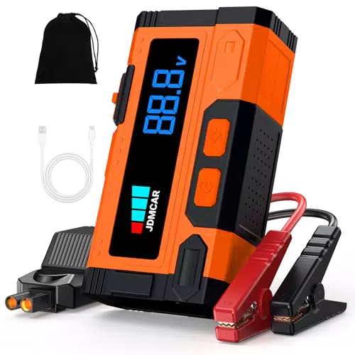 9000A Booster Avviamento Auto Portatile per Benzina 9.0L e Diesel 8.5L con LED LCD