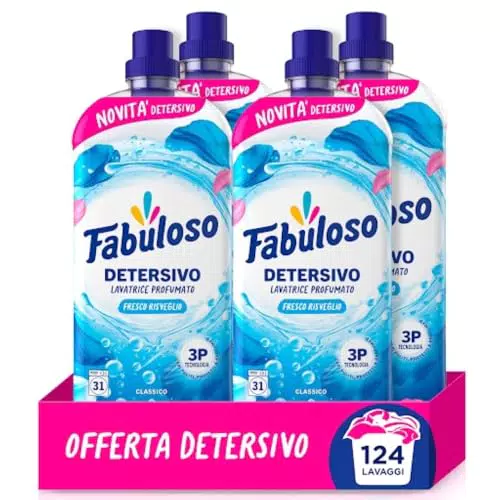Fabuloso Detersivo Lavatrice Fresco Risveglio Pulisce Rinfresca e Protegge Capi