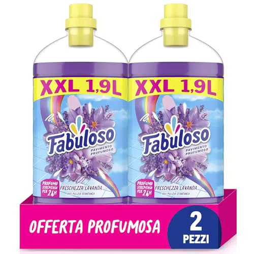 Fabuloso Detersivo Pavimenti Multiuso Biodegradabile con Profumo Duraturo Naturale