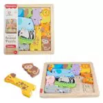 Fisher-Price Puzzle Animali in Legno Cercaforme per Bambini 2+ Anni JFG10