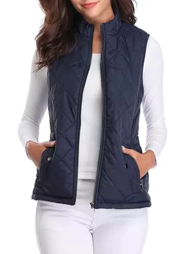 Fuinloth Gilet Donna Smanicato Leggero Primaverile Autunno Inverno