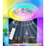 GLOFAN Ventilatore da Soffitto con Luce LED Silenzioso Dimmerabile con Telecomando