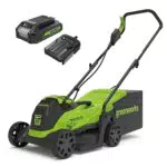 Greenworks Tagliaerba a Batteria 24V Brushless per Prati Fino a 140m² 33cm 3 Anni