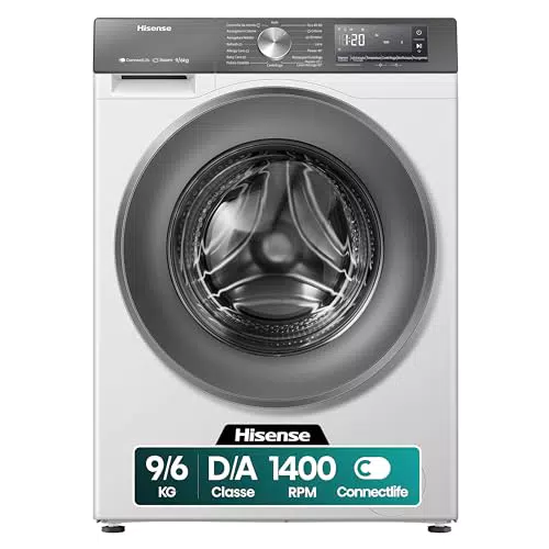 Hisense WD3S9043BW7 Lavasciuga 1400 Rpm Inverter, 15 Programmi, Vapore, WiFi