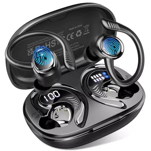 Hupoaf Auricolari Bluetooth Sport 5.4 con Microfono ENC, Cuffie Wireless Impermeabili