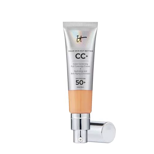 IT Cosmetics CC+ Cream Fondotinta Anti-età Alta Coprenza Waterproof con Peptidi