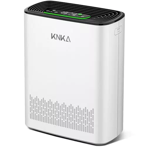 KNKA Purificatore Aria HEPA CADR 300 m³/h, Filtro Polveri Odori, per 80 m²