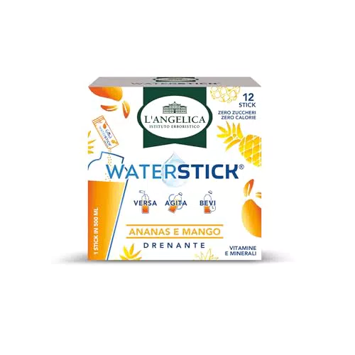 L'Angelica Waterstick Pineapple Mango Drenante con Vitamine e Minerali Zero Zuccheri