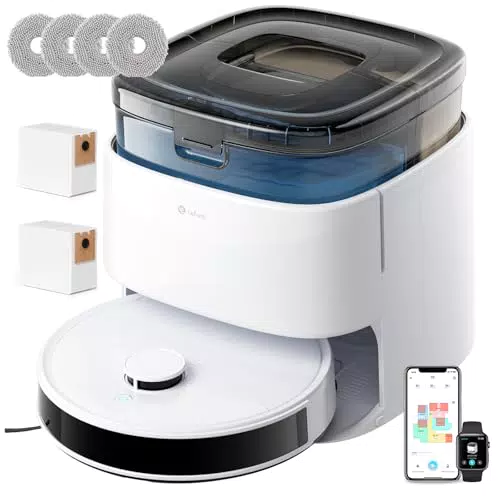 Lefant M3 Robot Aspirapolvere Lavapavimenti con Mappatura Laser, Autosvuotamento 3,2L