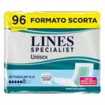 Lines Specialist Pannoloni Rettangolari per Incontinenza, Asciutto Lampo e Neutralizza Odore