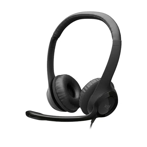 Logitech H390 Cuffie Cablate con Microfono Noise Cancelling USB per PC e Mac
