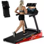 Lontek Tapis Roulant Pieghevole Salvaspazio con Inclinazione 15% e Motore 3.0 HP