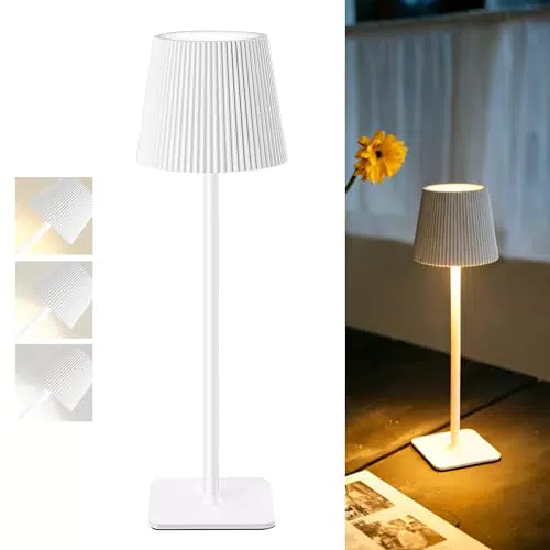 LuminexDesigns Lampada LED Senza Fili da Tavolo Ricaricabile Touch Dimmerabile IP54