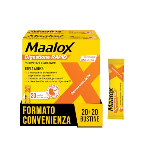 Maalox Digestione Rapid Integratore per Cattiva Digestione e Acidità di Stomaco