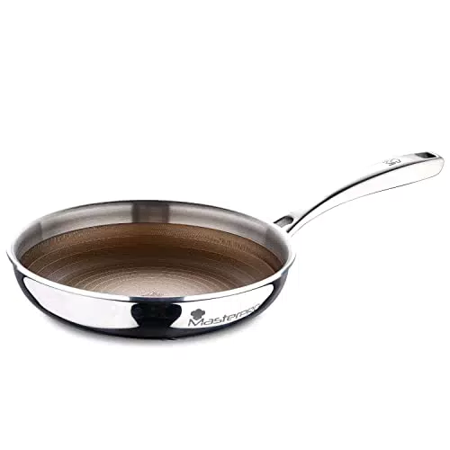 MasterPro Giro 3 Padella Antiaderente Acciaio Inox Triplo Strato per Induzione