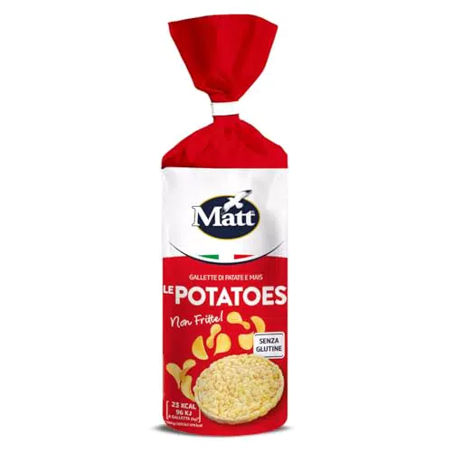 Matt Le Potatoes Gallette di Patate e Mais Senza Glutine Non Fritte Snack Light