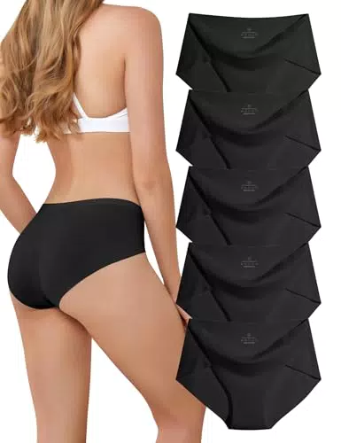 Memouniva Mutande Donna Senza Cuciture Slip Donna Intimo Invisibili Culotte Elasticizzato Pacco da 5