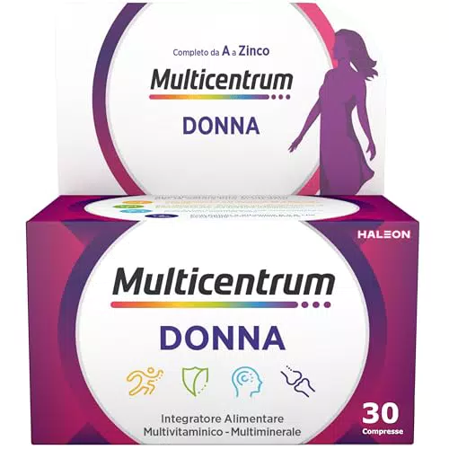 Multicentrum Donna Integratore Multivitaminico con Vitamina D, K, Acido Folico, Ferro