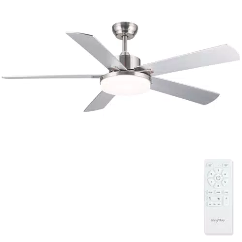 Newday Ventilatore da Soffitto con Luce e Telecomando Silenzioso per Interni