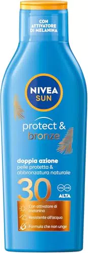 Nivea Sun Protect & Bronze Latte Solare SPF 30 per Abbronzatura Dorata e Protetta
