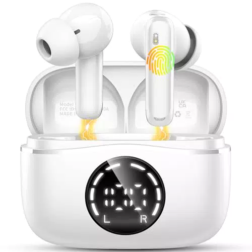 Cuffie Bluetooth 5.4 Auricolari Stereo HiFi con 4 Microfoni ENC e Autonomia 50 Ore