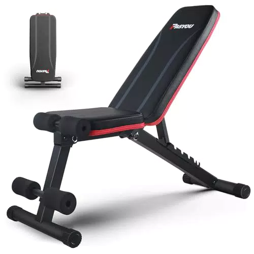 PASYOU Panca Multifunzione Regolabile per Pesi e Addominali, Fitness Casa Palestra