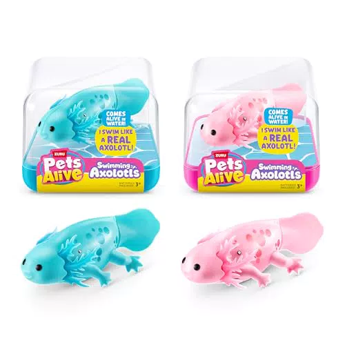 ZURU Pets Alive Axolotl Robotico che Nuota, Giocattolo Elettronico da Bagno e Piscina