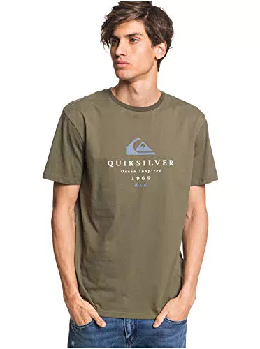 Quiksilver First Fire Maglietta Uomo Casual Cotone Manica Corta