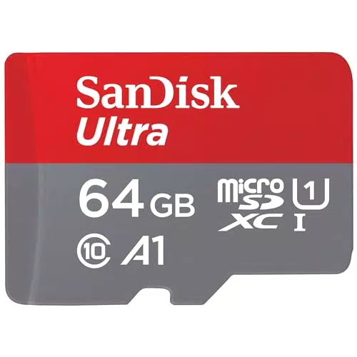 Sandisk Ultra SDXC 64GB Scheda di Memoria UHS-I Classe 10 Velocità 140MB/s A1