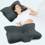 Silkena Cuscino Cervicale Memory Foam Traspirante per Dormire su Fianco o Schiena