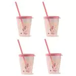 Snips Bicchieri con Coperchio e Cannuccia Riutilizzabili Lavabili in Lavastoviglie Unicorno