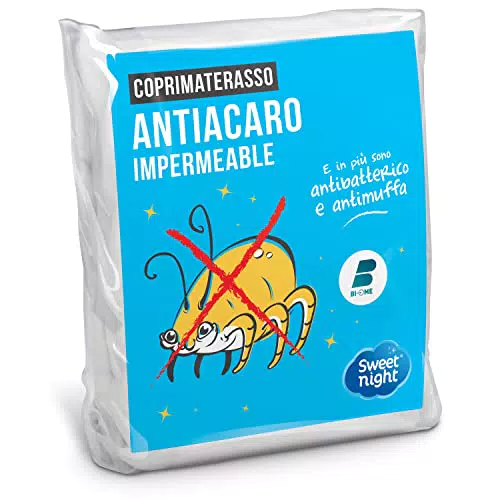 Sweet Night Coprimaterasso Impermeabile Antiacaro per Letto Articolato in Cotone