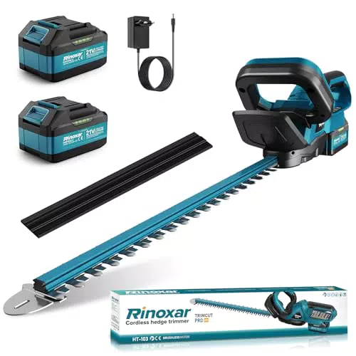 Tagliasiepi a Batteria Brushless 600W Lama 52cm Professionale per Siepi da Giardino