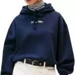 Tommy Hilfiger Felpa Donna Classic Script Fleece con Cappuccio