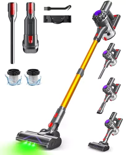 VACTechPro Aspirapolvere Senza Fili 6 in 1, Potente Scopa Elettrica 35KPa Autonomia 35 Minuti