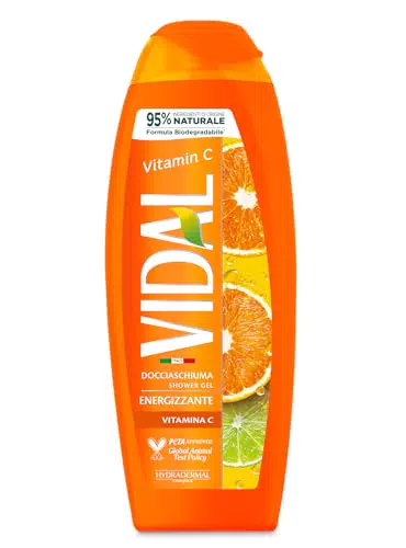 Vidal Docciaschiuma Vitamina C Energizzante con Arancia e Lime Dermatologicamente Testato