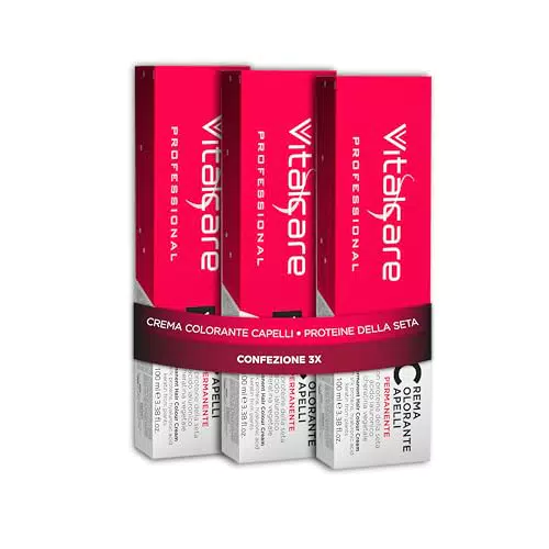 Vitalcare Professional Colorazione Permanente Crema Colorante Capelli con Proteine Seta