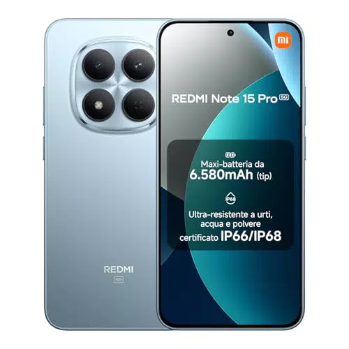 Xiaomi Redmi Note 15 Pro 5G Smartphone 8+256GB Fotocamera 200MP Batteria 6580mAh
