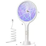 YISSVIC Racchetta Zanzare Elettrica 4000V Ricaricabile USB con LED per Casa e Esterni
