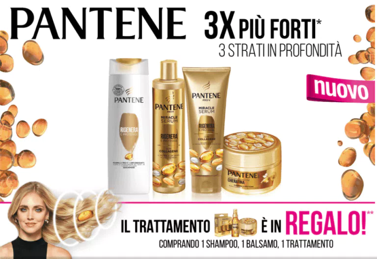 “Cashback Pantene”: fatti rimborsare un trattamento tra olio, ampolle, styling e maschera.