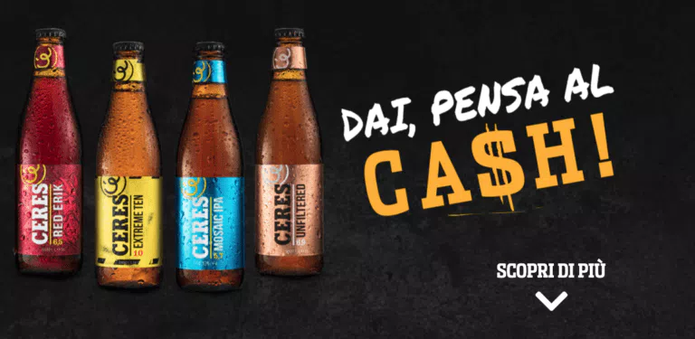 Ceres Cashback “Dai, pensa al cash”: spendi 7€ e ti rimborsano 7€