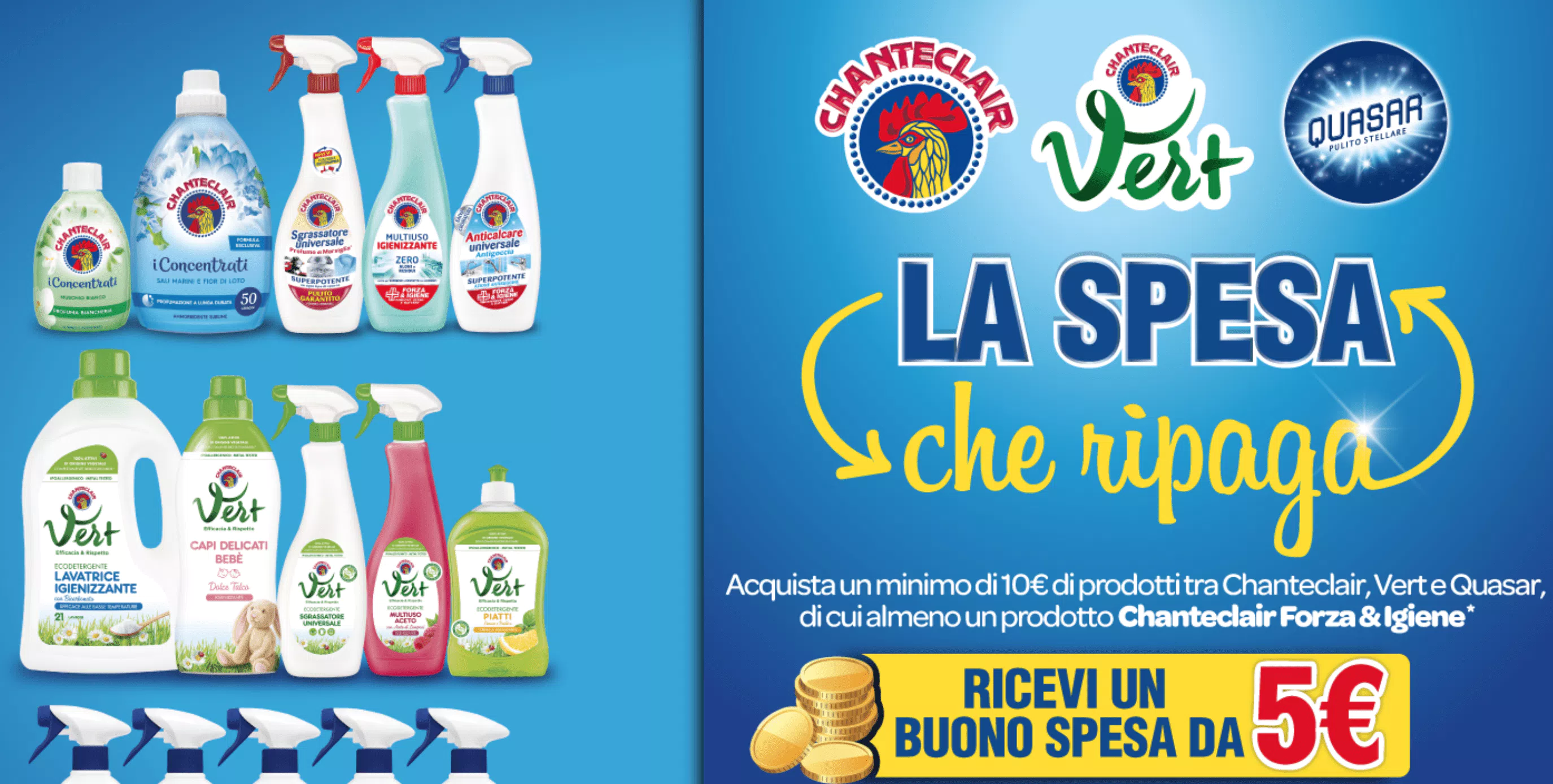 Chanteclair “La spesa che ripaga”: ti ridà un buono da 5€