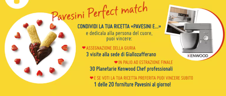 “Pavesini Perfect Match”: vinci 20 forniture Pavesini al giorno e 30 planetarie Kenwood